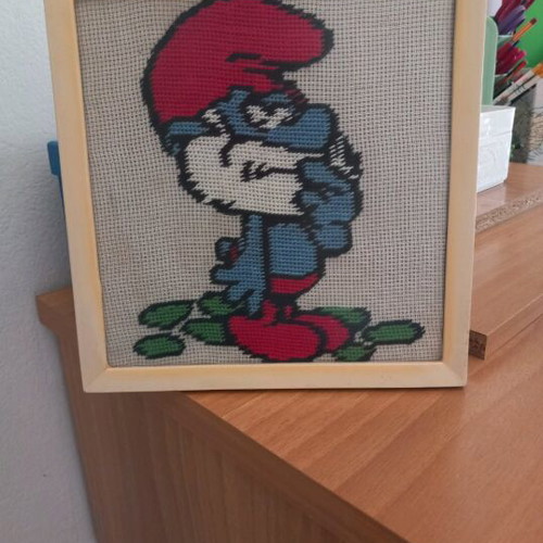 Embroidery used with Barbapapa Smurf