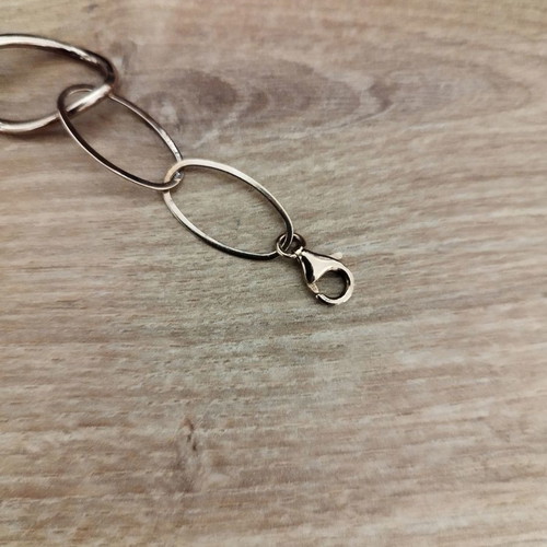 Silver bracelet pink 925 Oltre Mare new, 19cm