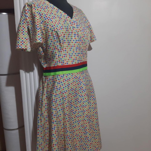 Handmade dress like new, cotton, multicolored