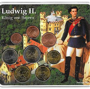 German coin euro  set 2003 (A) Ludwig II