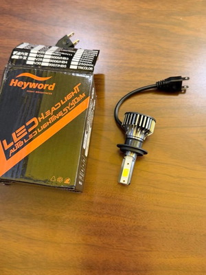 H7 LED COB με ψύκτρα και ισχυρό λευκό φωτισμό 6000K καινούργιο