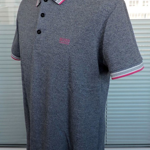 Hugo Boss Paddy men's grey polo shirt, size L, 100% cotton
