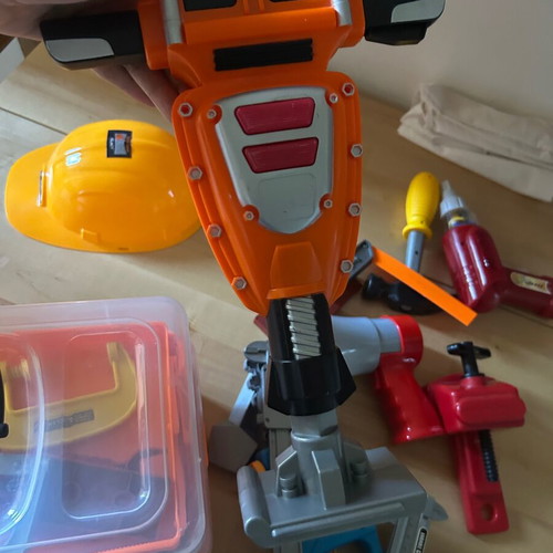 Children's tool kit used, large case with compressor and accessories