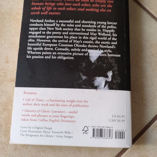 Age of Innocence book used, English edition Collins Classics