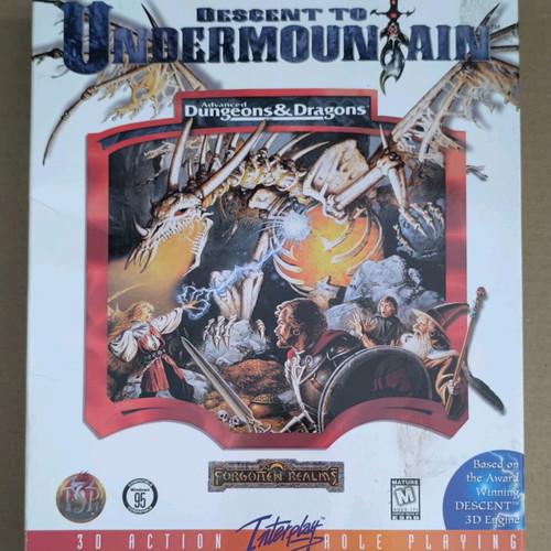 Advanced Dungeons And Dragons Descent To Undermountain PC CD-ROM like new