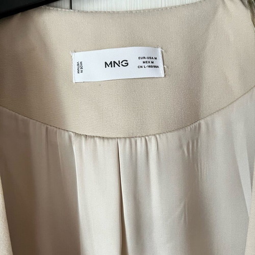 Mango long beige jacket like new, size M