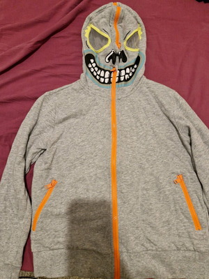 Stella McCartney παιδικό γκρι φούτερ με φερμουάρ και κουκούλα σαν καινούργιο, 12 ετών