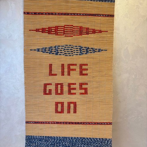Life Goes On wall panel like new, bamboo