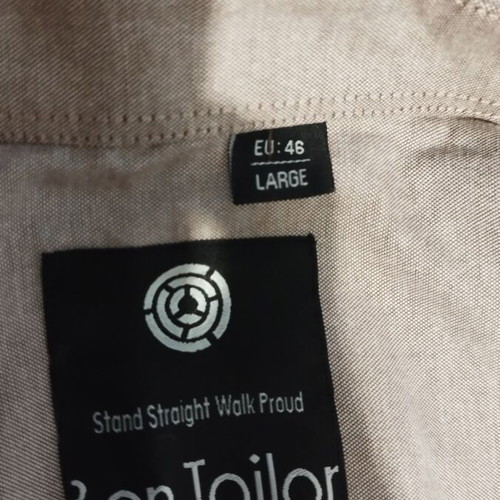 Ben Tailor men's shirt new, gray and beige, size L