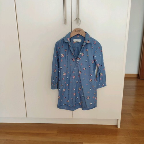 H&M cotton shirt dress for girl 4-5 years like new