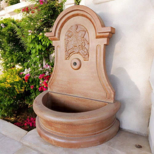 Concrete Fountain Saint George in Beige and Brown, New