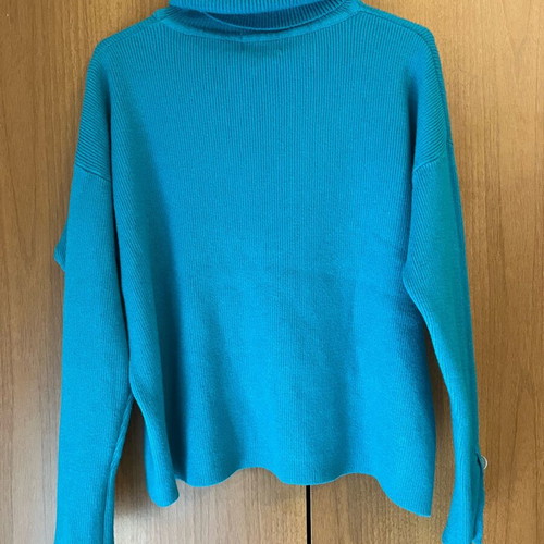 Sandra Jackson knitted turtleneck petrol like new