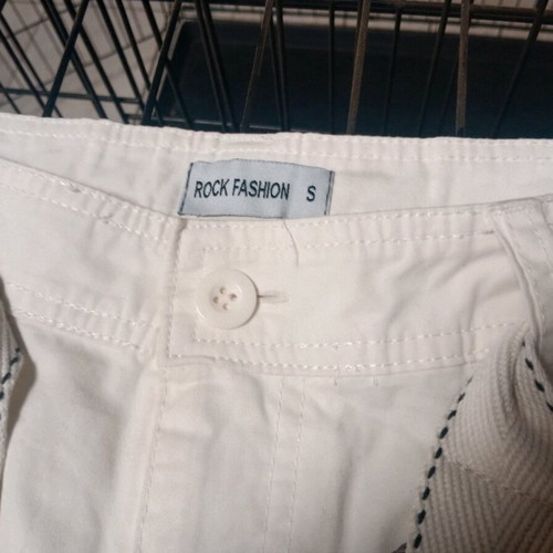 Men's bermuda shorts used small white with belt