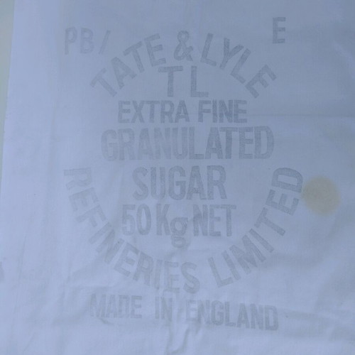 Old cotton sugar sack English used