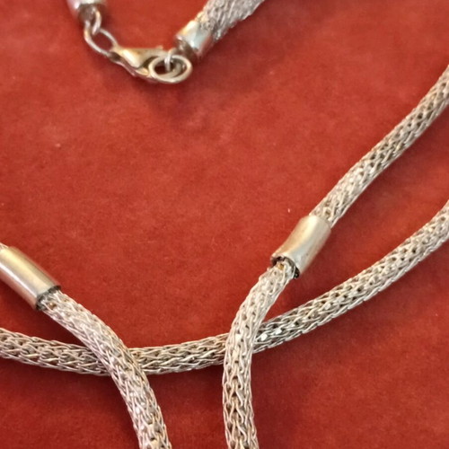Lalaunis A21 925 silver double necklace vintage used