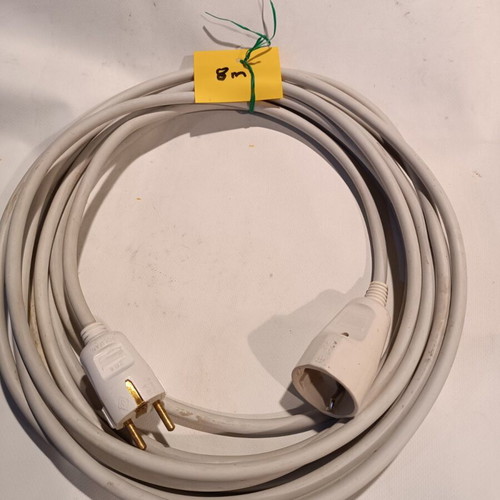 Cable 8 meters with plug monolithic 3x1.5 like new with internal double insulation