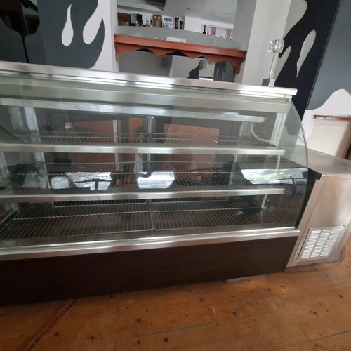 Display refrigerator for sweets used with wheels and LED lighting