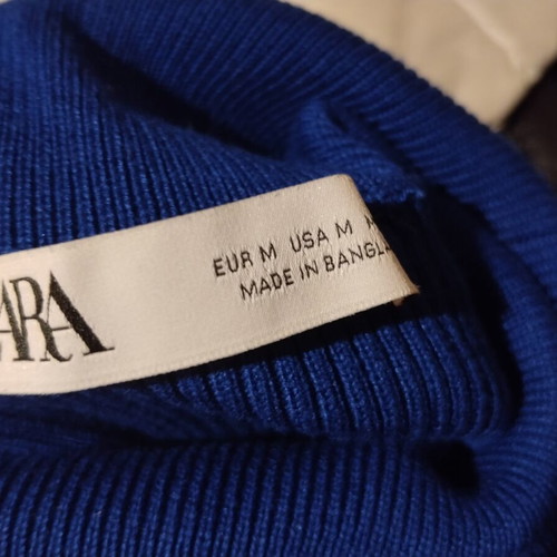 Zara long knitted dress new, blue, size M