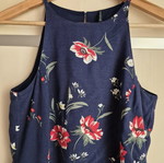 Stradivarius navy floral playsuit used