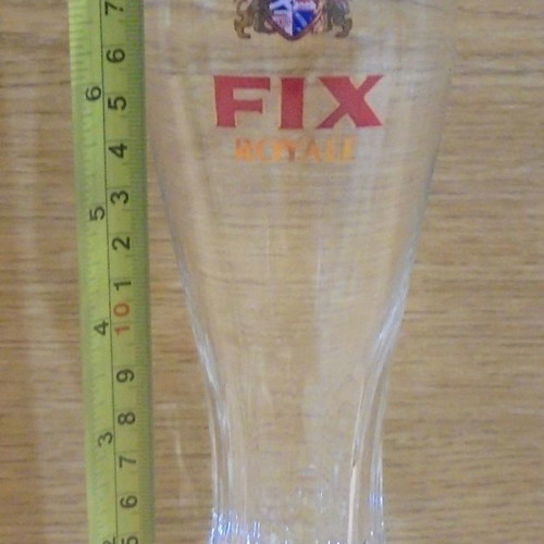 Fix Hellas Royale beer set of 2 used promotional glasses 300ml
