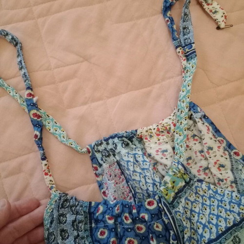 Spaghetti strap blouse used, multicolor, size M