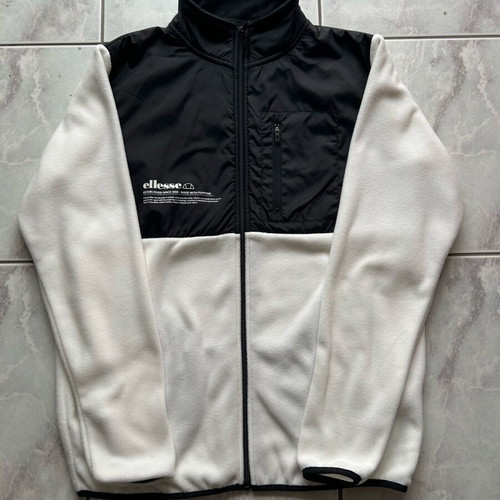 Ellesse Solarolo fleece jacket like new, black and white, small oversized