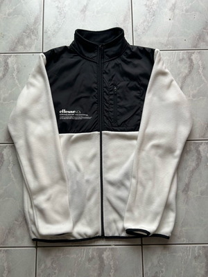 Ellesse Solarolo fleece jacket like new, black and white, small oversized