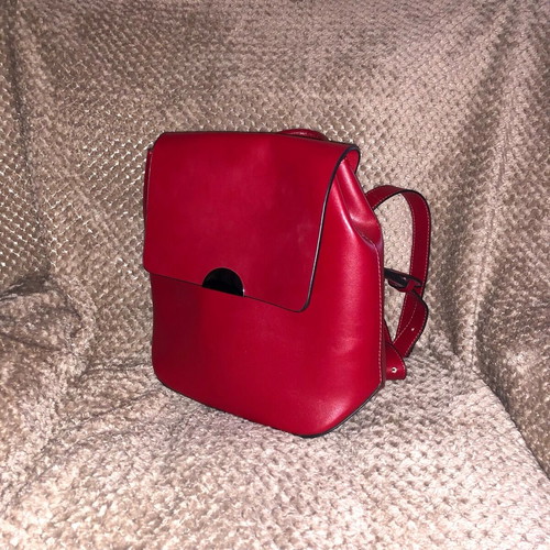 Zara Basic backpack red leatherette like new