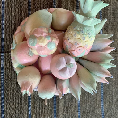 Wooden fruit platter handmade, new, 30 cm