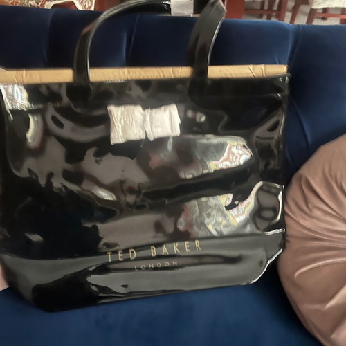 Ted Baker handbag new, black with white bow