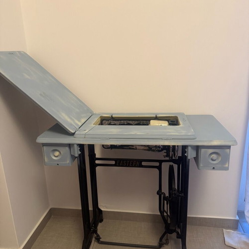 Eastern sewing machine used with drawers and chalk paint finish