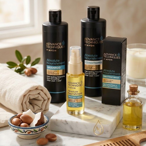 Avon Absolute Nourishment Hair Care Set with Argan Oil