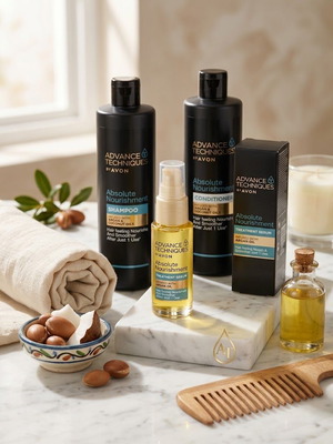 Avon Absolute Nourishment Hair Care Set with Argan Oil