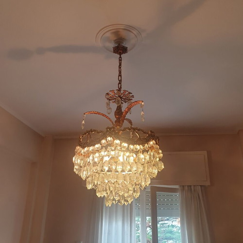 Crystal chandeliers, 2 pieces, 2 sizes