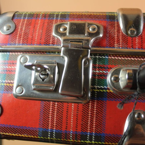 Retro school lunch bag used with lock 38x24 cm