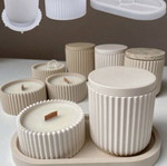 Silicone Mold Set for Plaster Decorative Vase Tray and Base