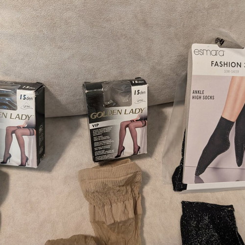 Pairs of garter belts and ankle socks new, pack of 3 items