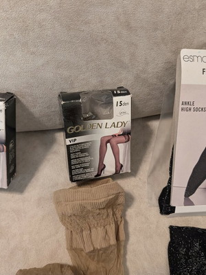 Pairs of garter belts and ankle socks new, pack of 3 items