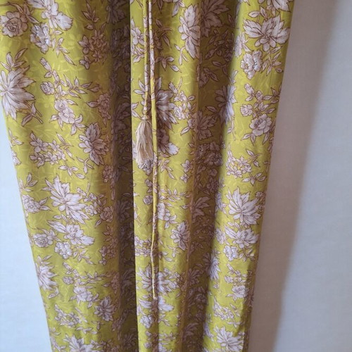 Boho style kaftan dress like new, multicolor floral with deep V neckline