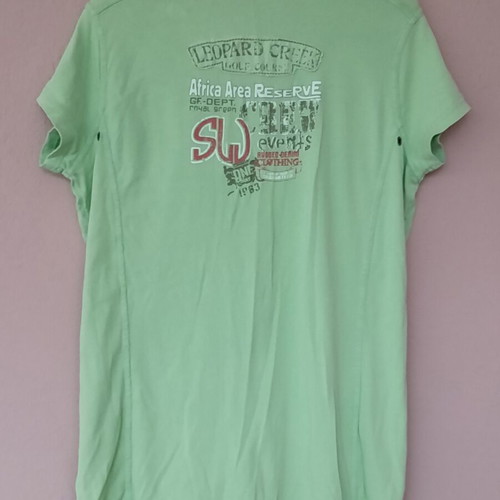 Soccx women's short-sleeve shirt like new, lime green, size XL