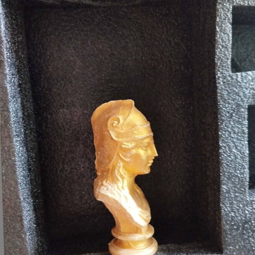 Athena Goddess Statue gypsum 14 cm height solid new