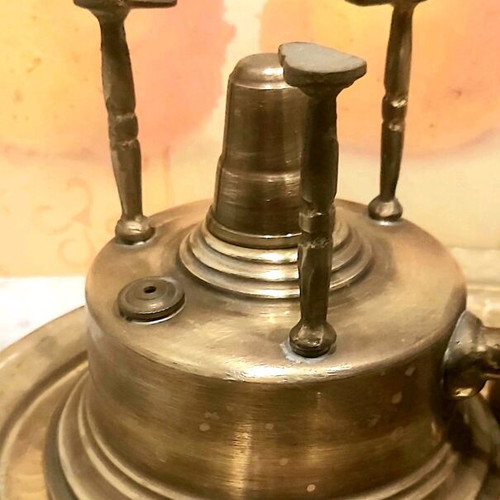 Coffee set vintage 3pcs brass, like new, kamineto, briki, tray
