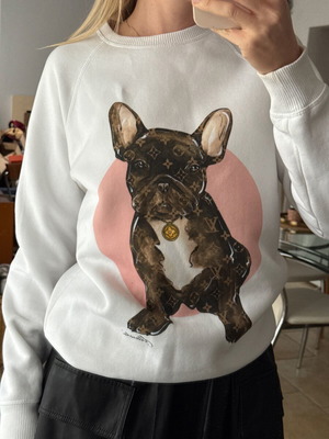 Sweatshirt Marshe λευκό σαν καινούργιο, μέγεθος M με σχεδιαστικό τύπωμα