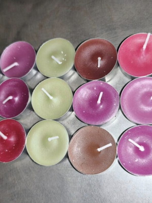 Tealight candles new, pack of 30 assorted colors