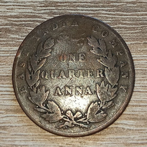 British East Indies 1/4 Anna 1835 used