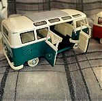  KINGSMART 1962 Volkswagen Classic Hippy Bus - 1:24 Κλίμακα-(2τεμαχια)