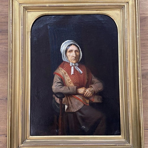 Artwork used by painter H. Suyckx in golden frame