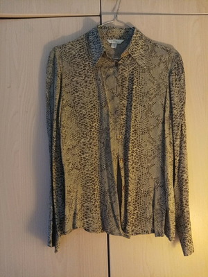 Zara women's transparent shirt size M like new, black and silver