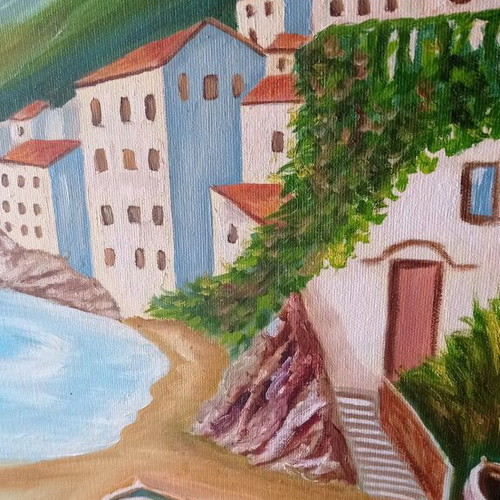 Oil painting on canvas 50x60 cm with frame new