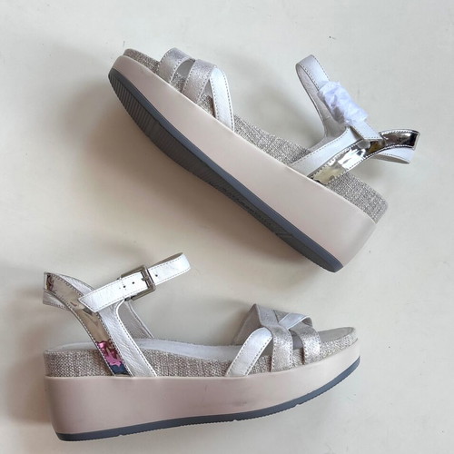 Lumberjack platform sandals new, size 39, white and silver